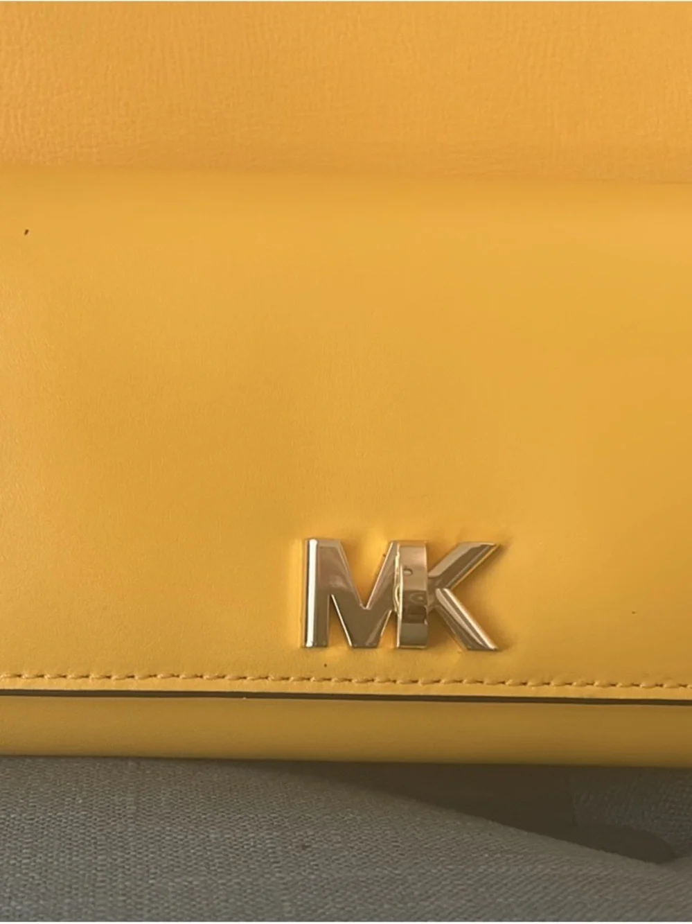 Michael Kors Yellow Leather Tote with Matching Wallet